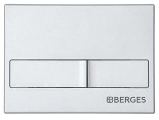 Кнопка смыва Berges Novum матовый хром 040012